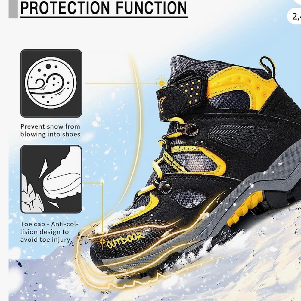 NWT Littleplum Boys Waterproof Snow Boots with Crampons - Picture 4 of 8